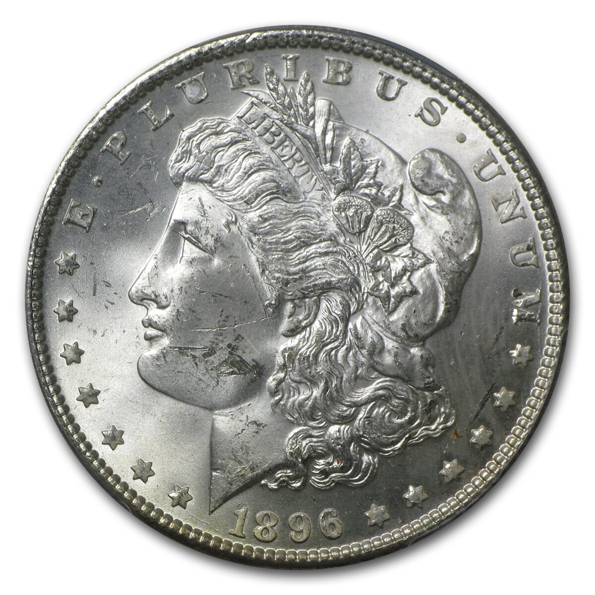 1896 Stage Coach Morgan Dollar BU PCGS