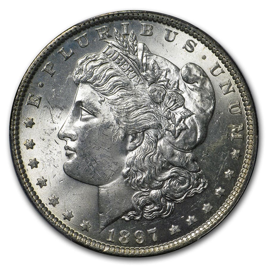 1897 Stage Coach Morgan Dollar BU PCGS