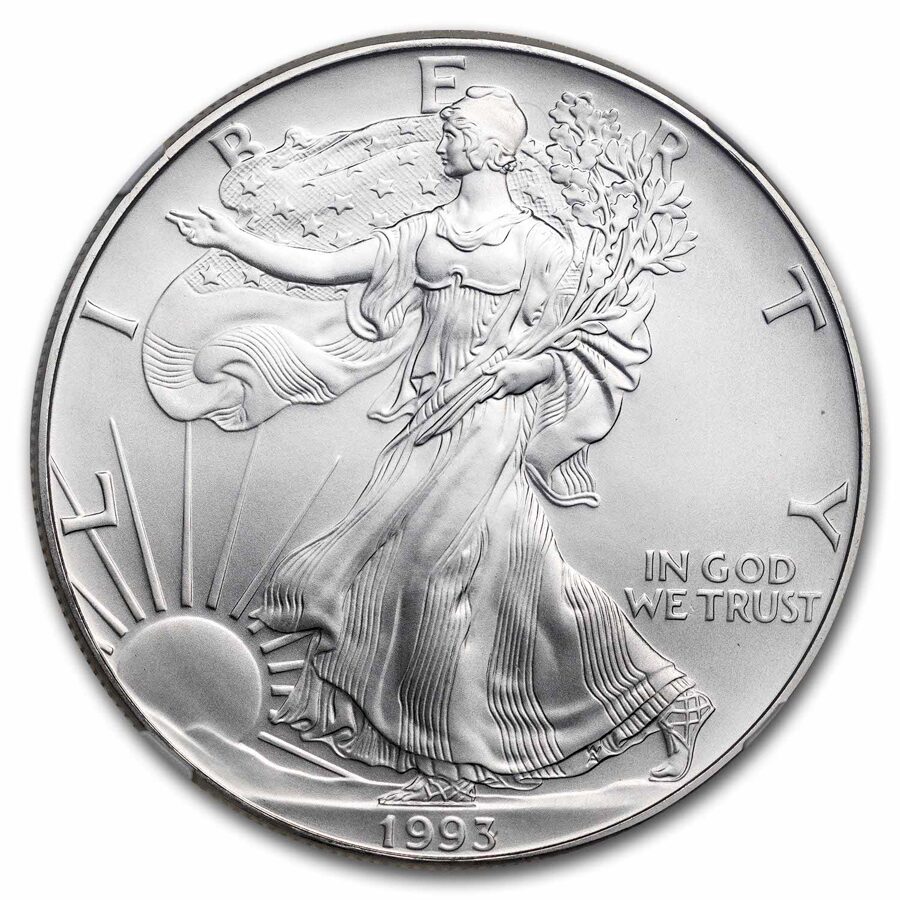 1993 American Silver Eagle MS-70 NGC