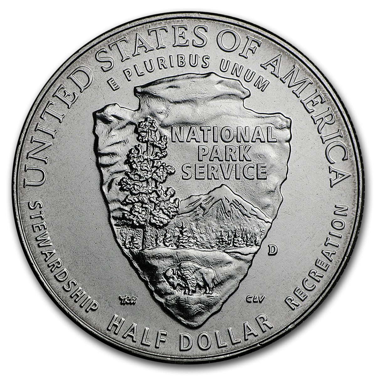 2016-D National Park Service Clad 1/2 Dollar BU (Box & COA)