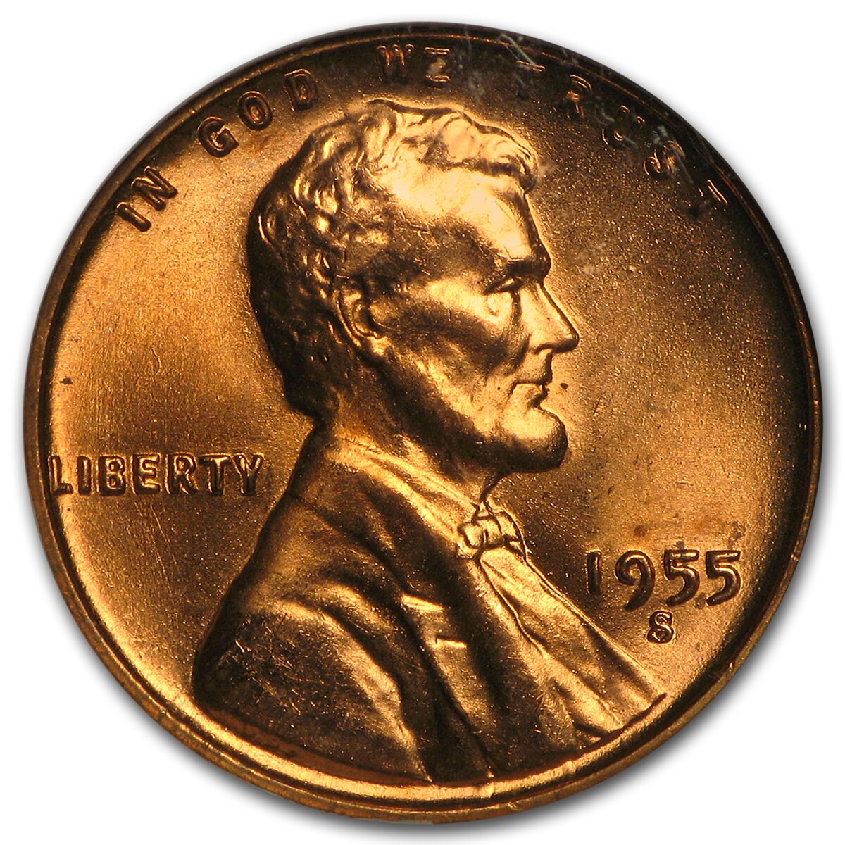 1955-S Lincoln Cent MS-67 NGC (Red)