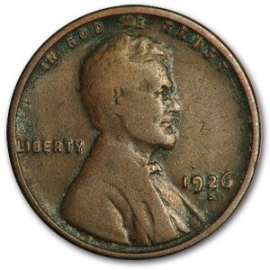 1926-S Lincoln Cent Good/VG