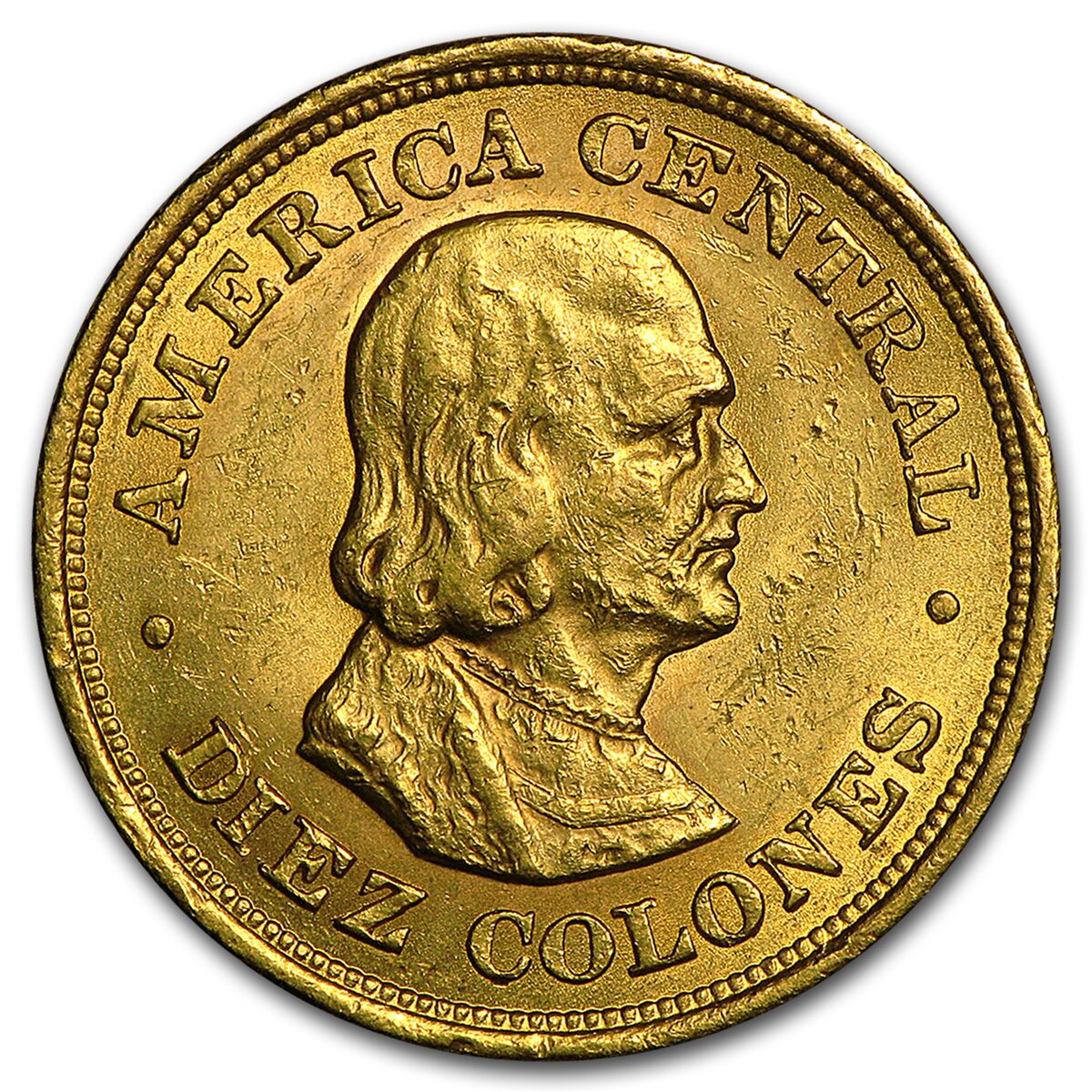 Costa Rica Gold 10 Colones (Random) Avg Circ