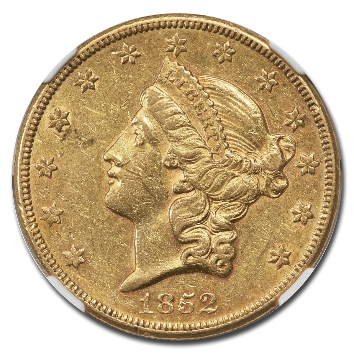 1852-O $20 Liberty Gold Double Eagle AU-55 NGC