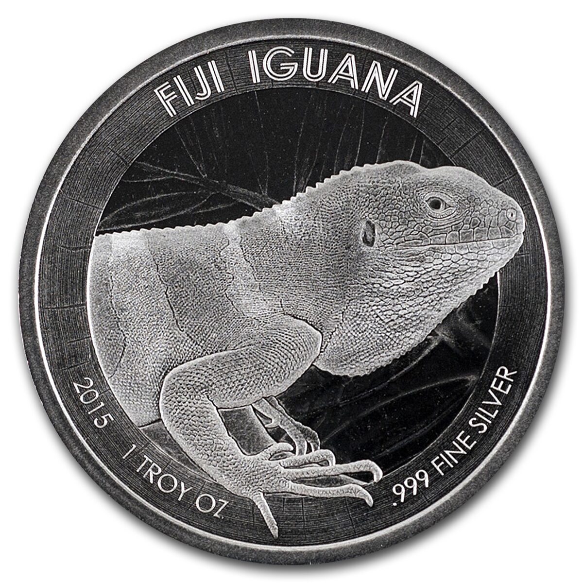 2015 Fiji Iguana Silver Coin in Certi-Lock® Assay
