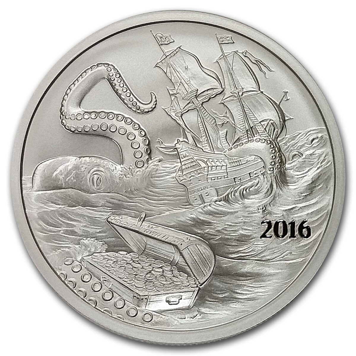 1 oz Silver Round - 2016 Silverbug Island: Kraken (BU)