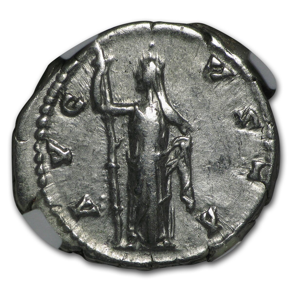 Roman AR Denarius Faustina Sr. (138-140/1 AD) XF NGC (Random)