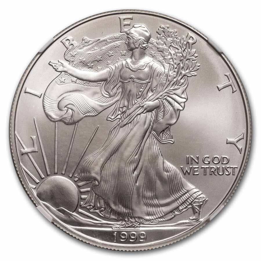 1999 American Silver Eagle MS-70 NGC