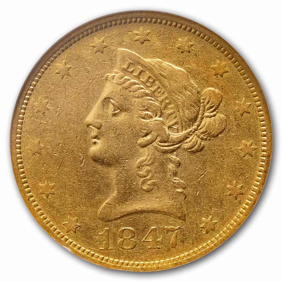 1847-O $10 Liberty Gold Eagle S.S. Republic XF-45 NGC