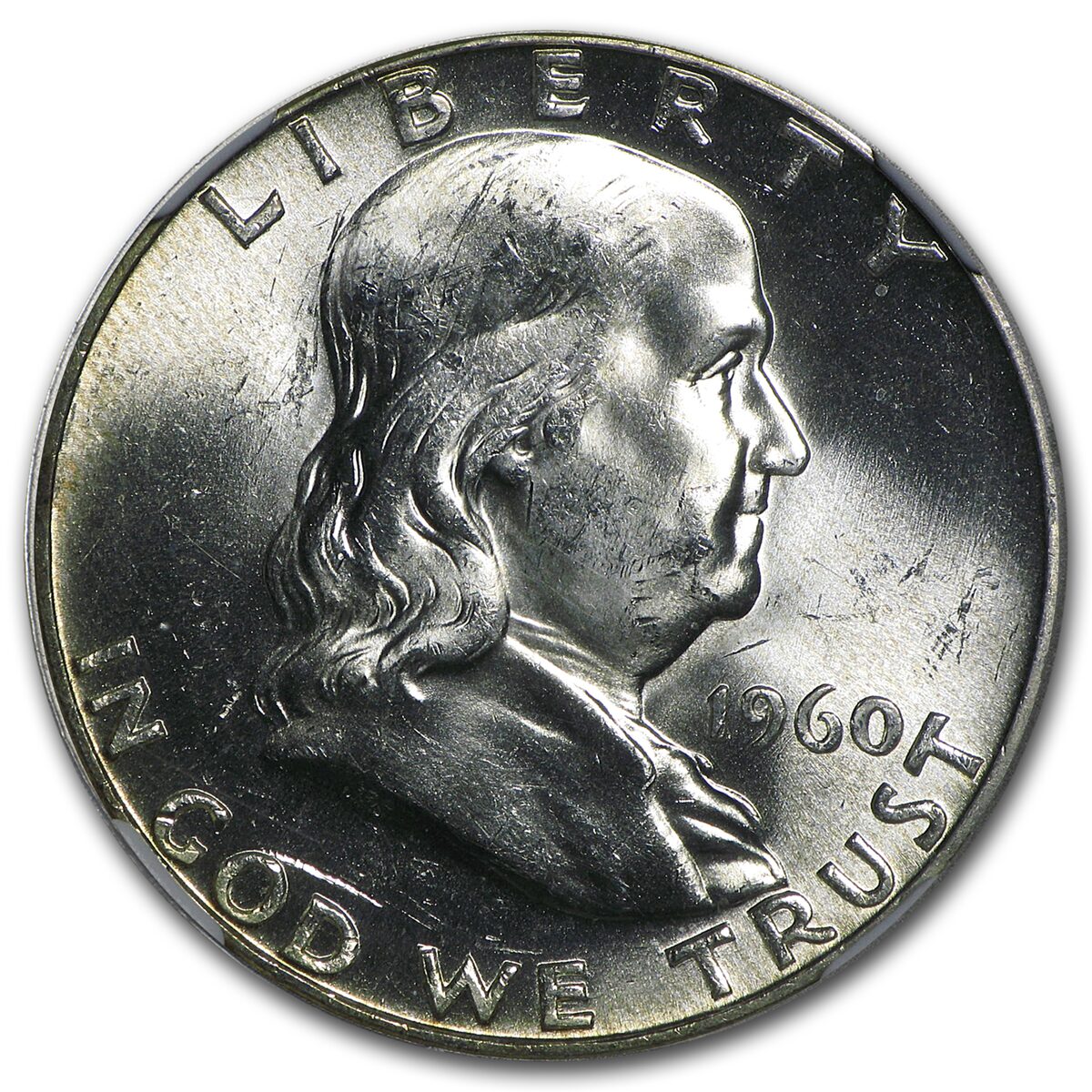 1960 Franklin Half Dollar MS-64 NGC (FBL)