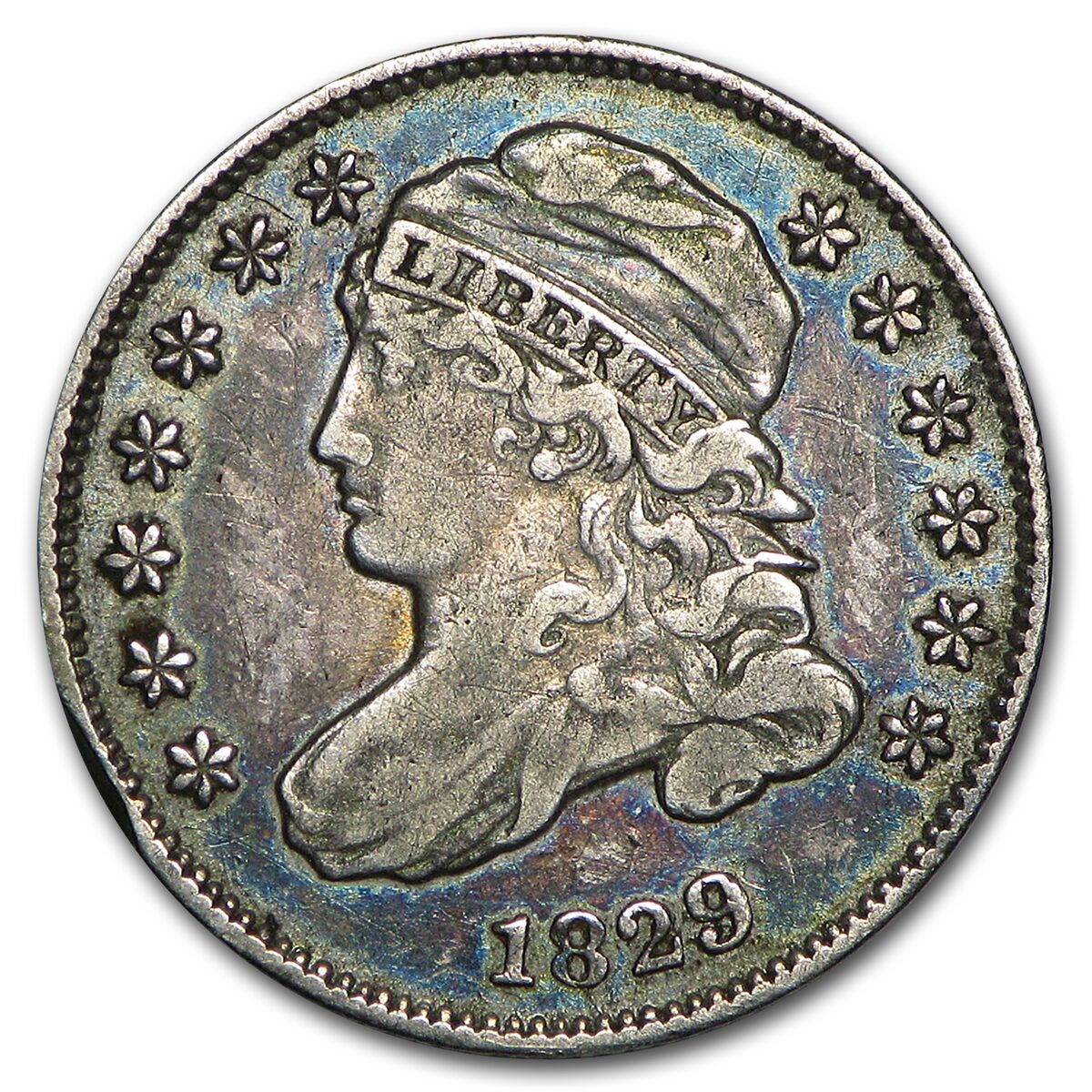 1829 Capped Bust Dime VF