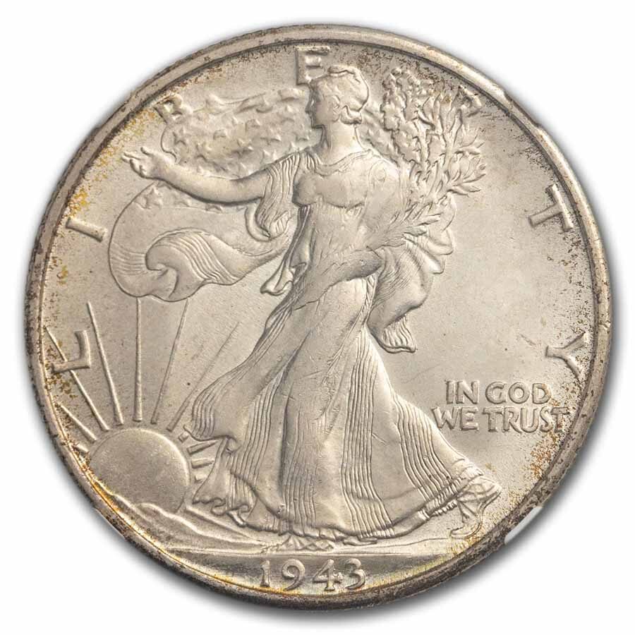1943-S Walking Liberty Half Dollar MS-65 NGC