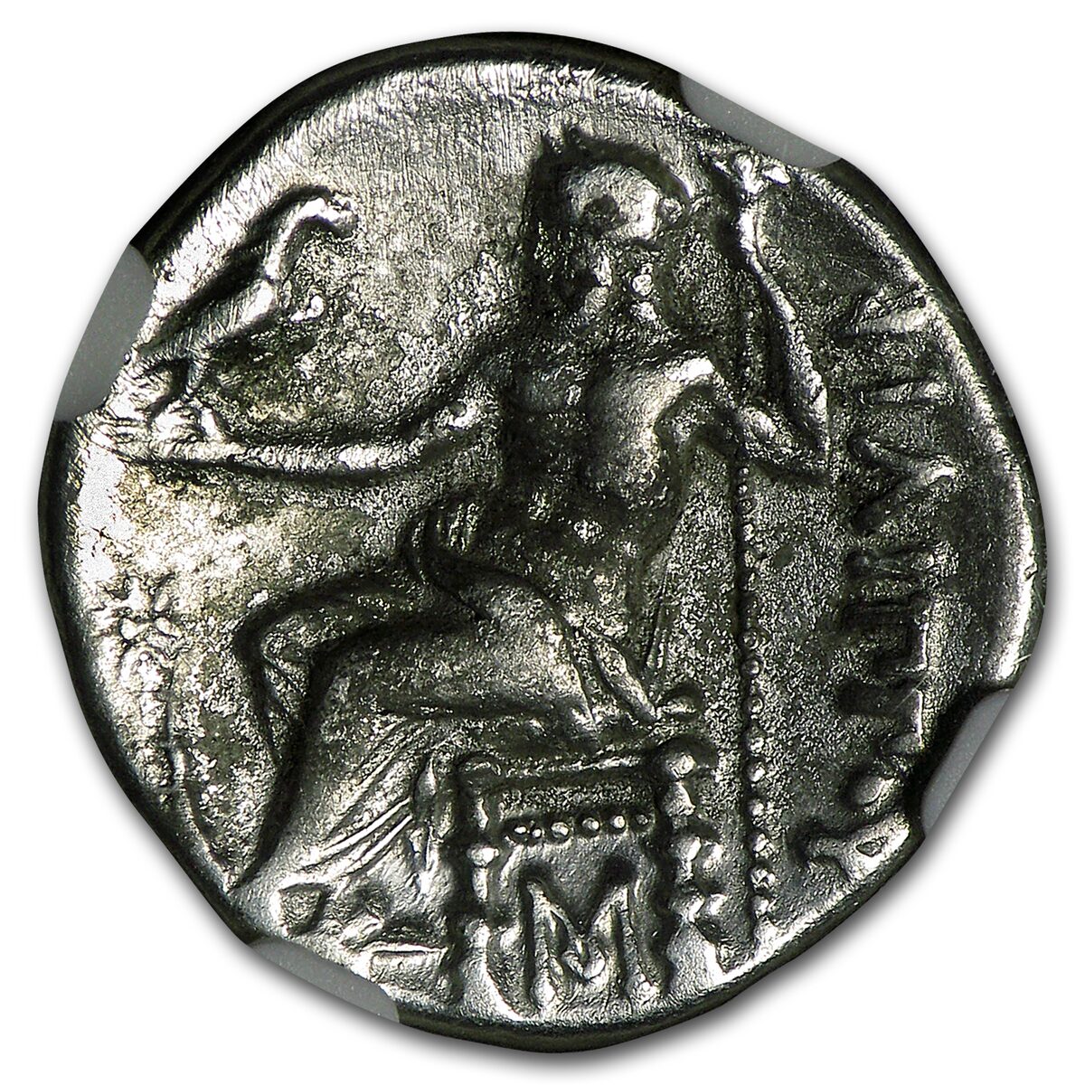 Macedonia AR Silver Drachm Philip III (323-317 BC) XF NGC