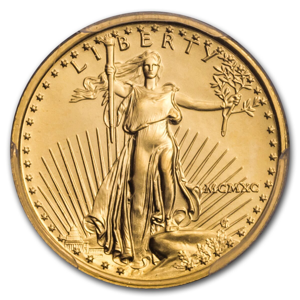 1990 1/10 oz American Gold Eagle MS-70 PCGS