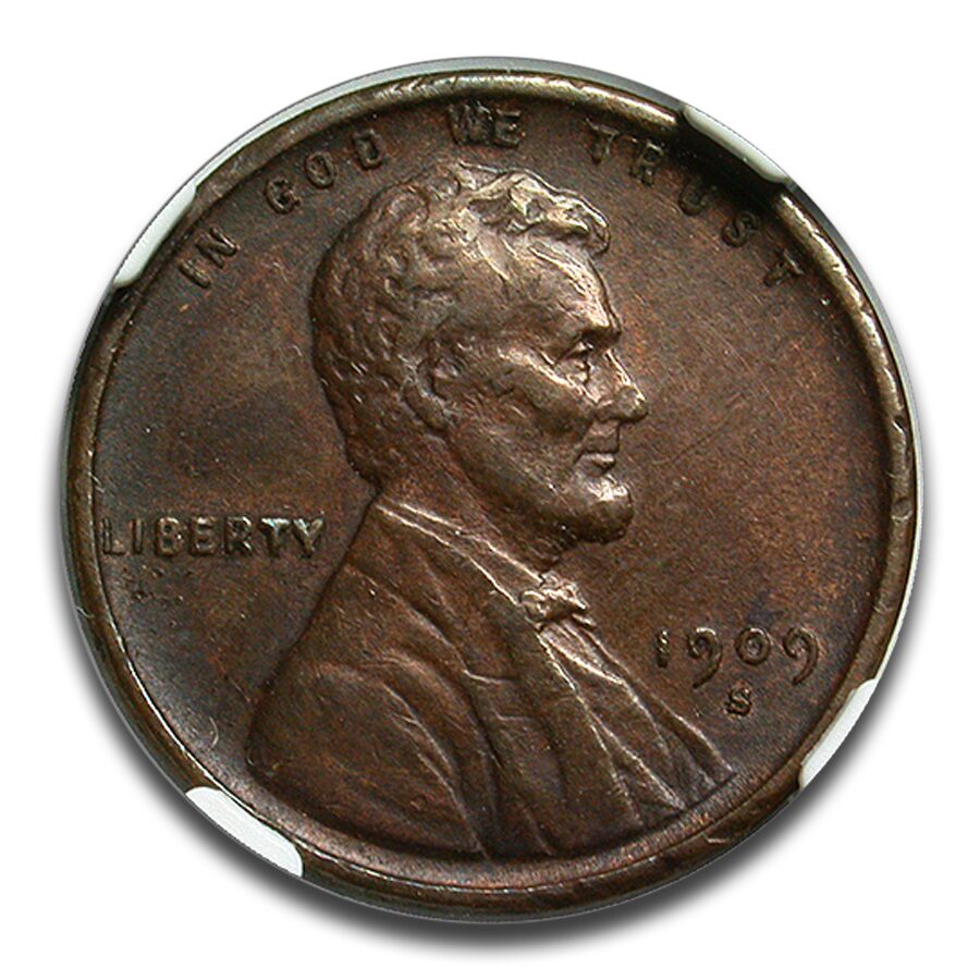 1909-S VDB Lincoln Cent XF-45 NGC (Brown)