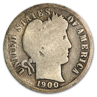 1900-S Barber Dime AG