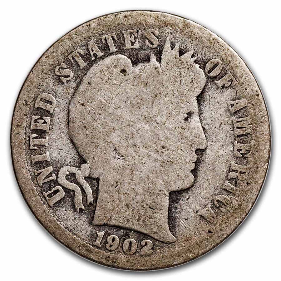 1902-O Barber Dime AG