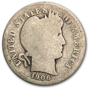1906-S Barber Dime AG
