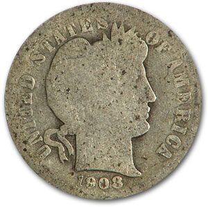 1908-O Barber Dime AG
