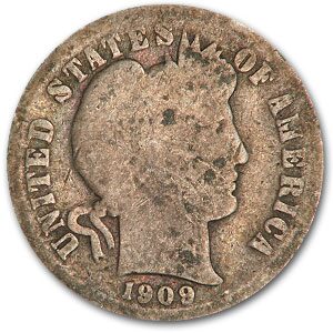 1909-S Barber Dime AG
